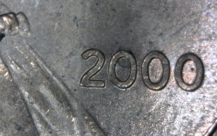 2000-P-Lincoln-Memorial-Cent-With-Nice-Column-Bar-DDR-To-The-Right